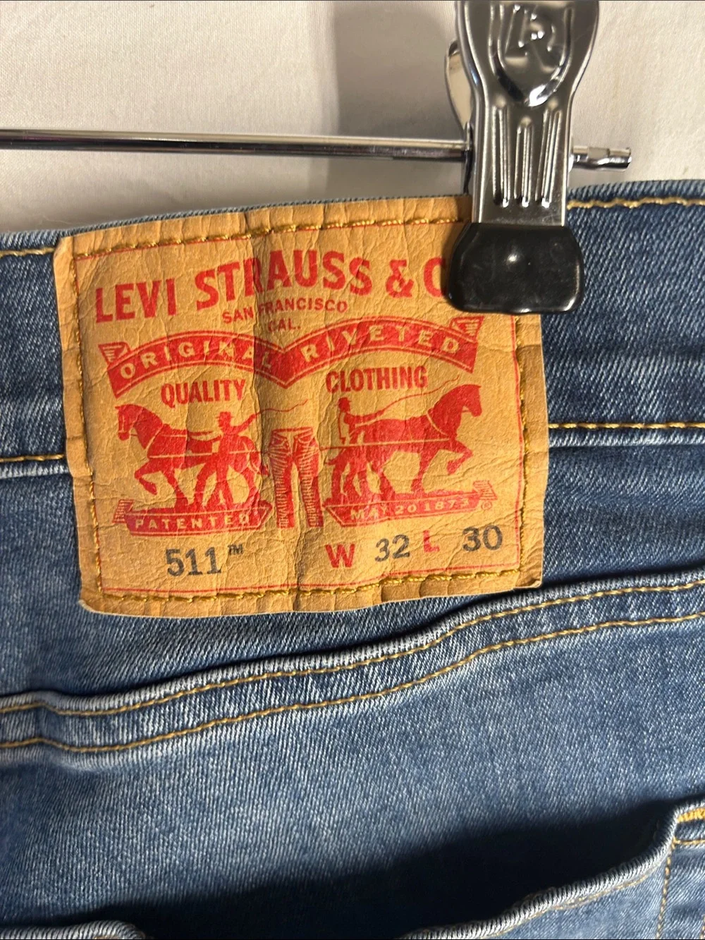 Levi's Men’s Slim Straight Blue Denim Jeans